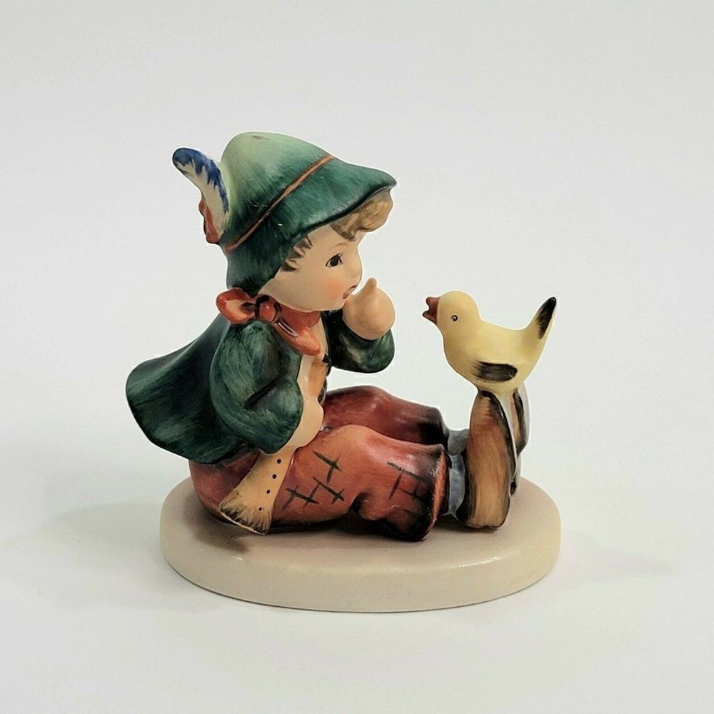 Vintage‎ HUMMEL W Germany SINGING LESSON w Bird on Leg  Figurine #63